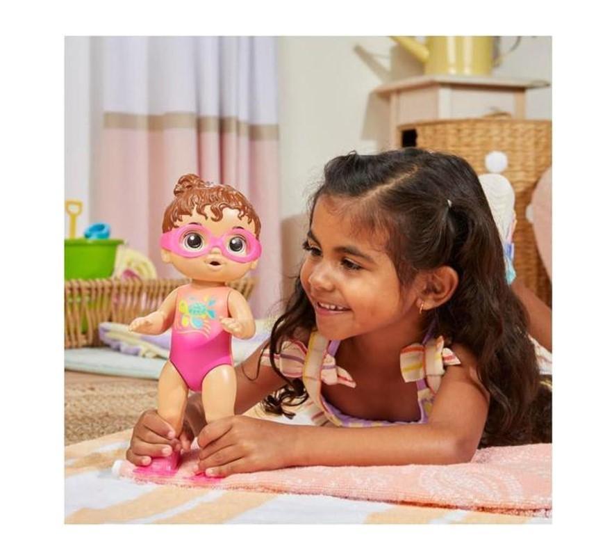 Miniatura Boneca Baby Alive Bebê Na Piscina Morena - Hasbro