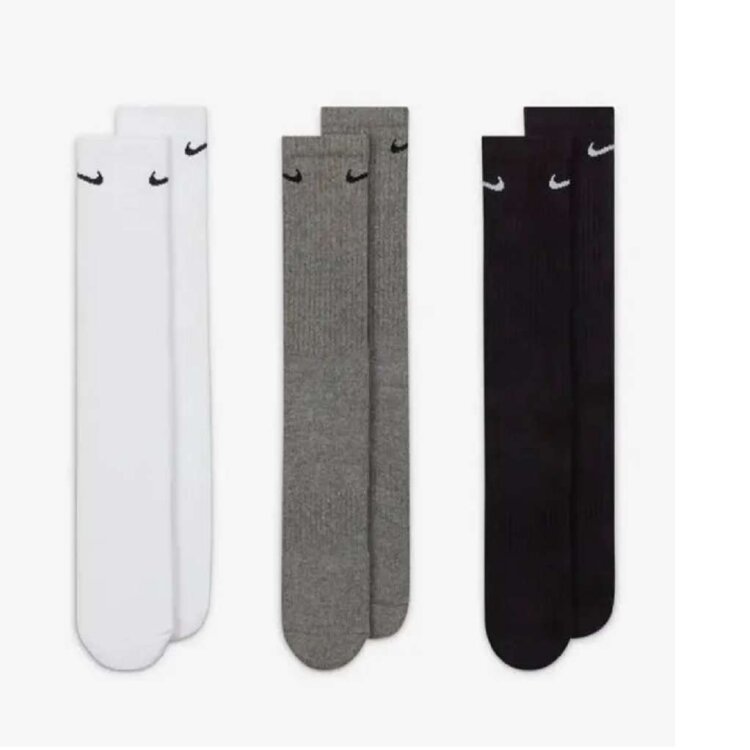 Miniatura Kit Meia Nike Every Day Crew Unissex - PTO/BCO/CZA 39/43