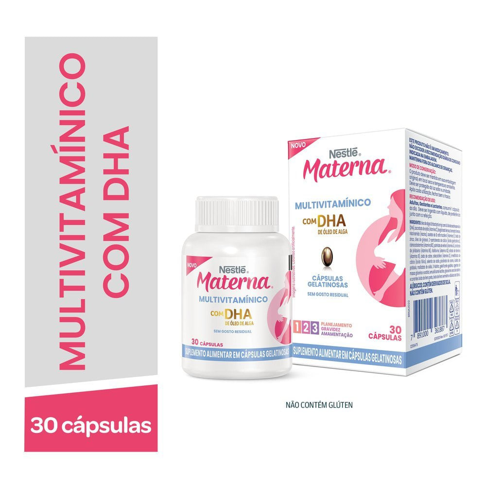 Miniatura Suplemento Adulto Materna Multivitamínico Com Dha 30 Unidades