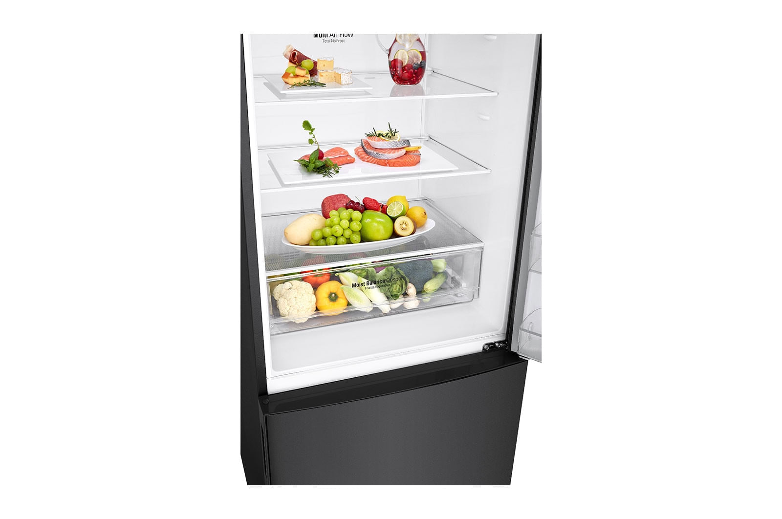 Geladeira Smart LG Frost Free Inverter 451L Inverse Cor Black Inox (GC-B569NQL) - 220V
