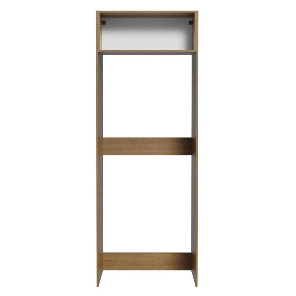 Porta Geladeira 1 Porta Basculante Rustic/Branco Glamy Madesa Rustic/Branco