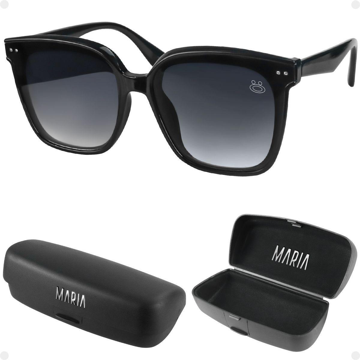 Miniatura Oculos Sol Feminino Casual Vintage Praia Proteção Uv + Case