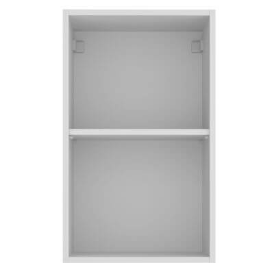 Miniatura Armário Aéreo Madesa Glamy 40 cm 1 Porta - Branco/Preto Cor:Branco/Preto