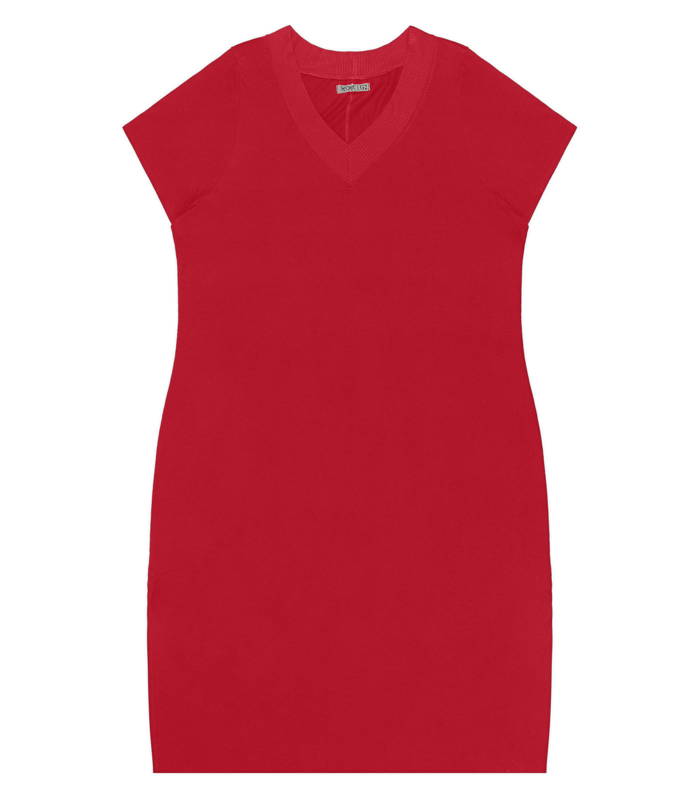 Miniatura Vestido Midi Feminino Plus Size Ribana Secret Glam Vermelho Plus G1
