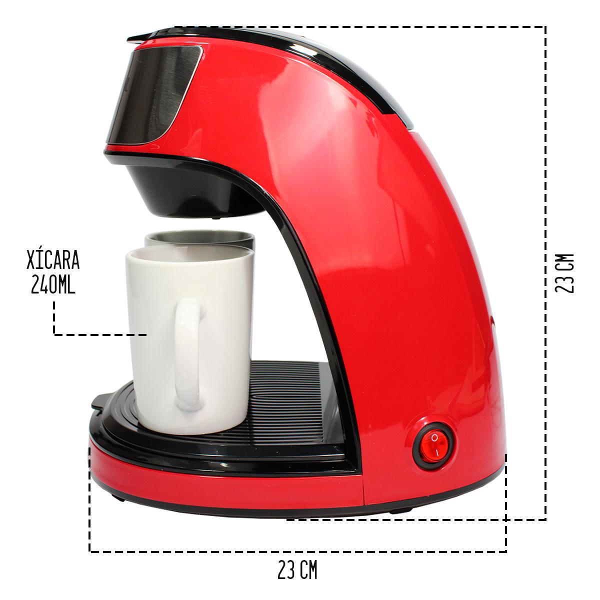 Miniatura Cafeteira Mondial Smart Com 2 Xícaras 110V - Vermelha