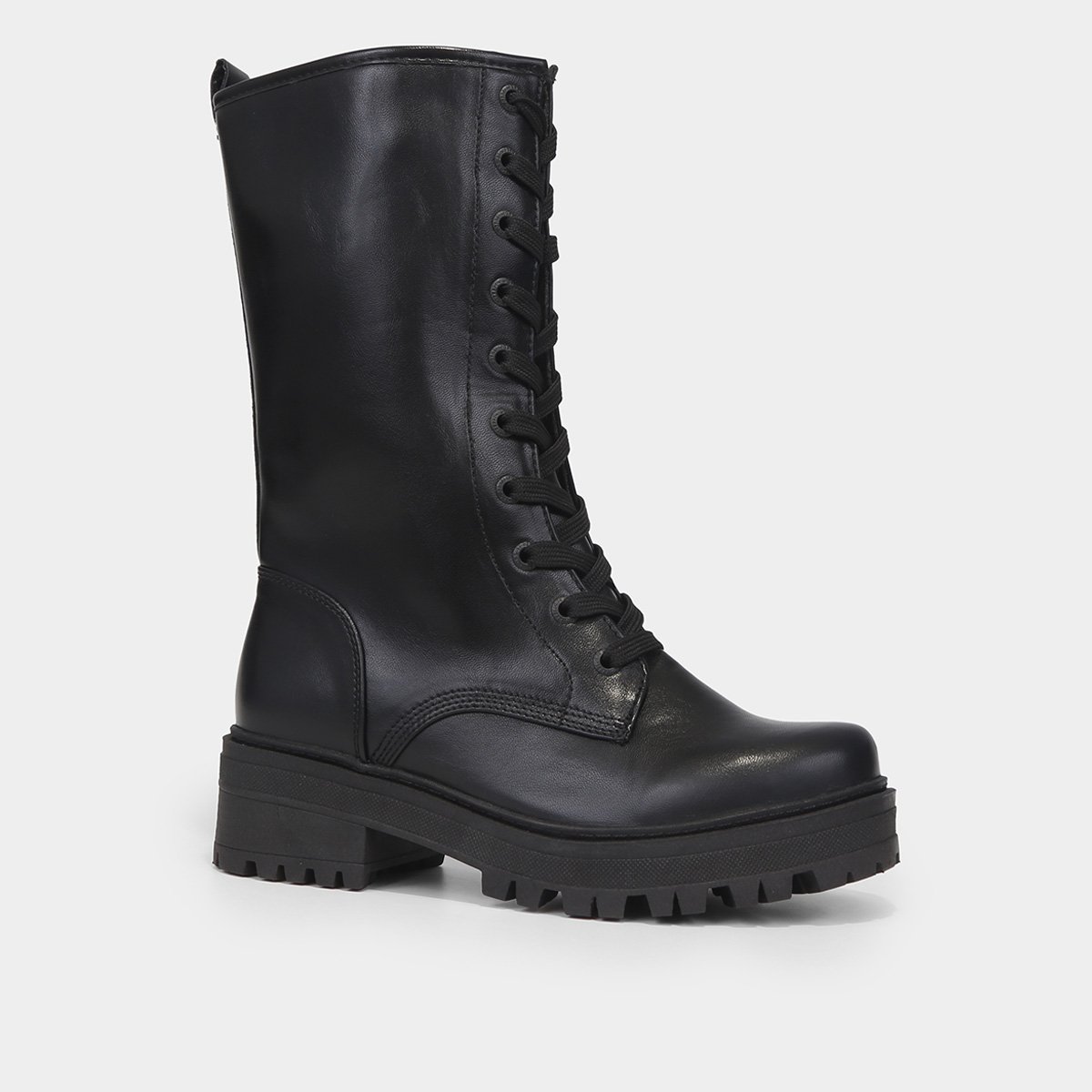 Miniatura Bota Mooncity Cano Alto Feminina Preto - 34