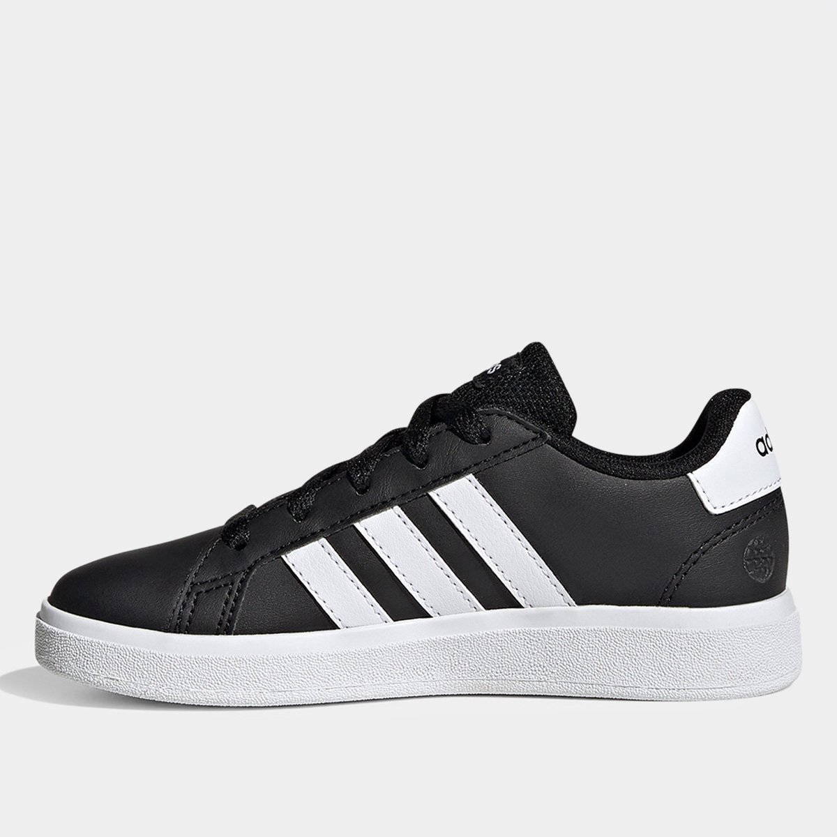 Tênis Infantil Adidas Grand Court K Preto+Branco - 29