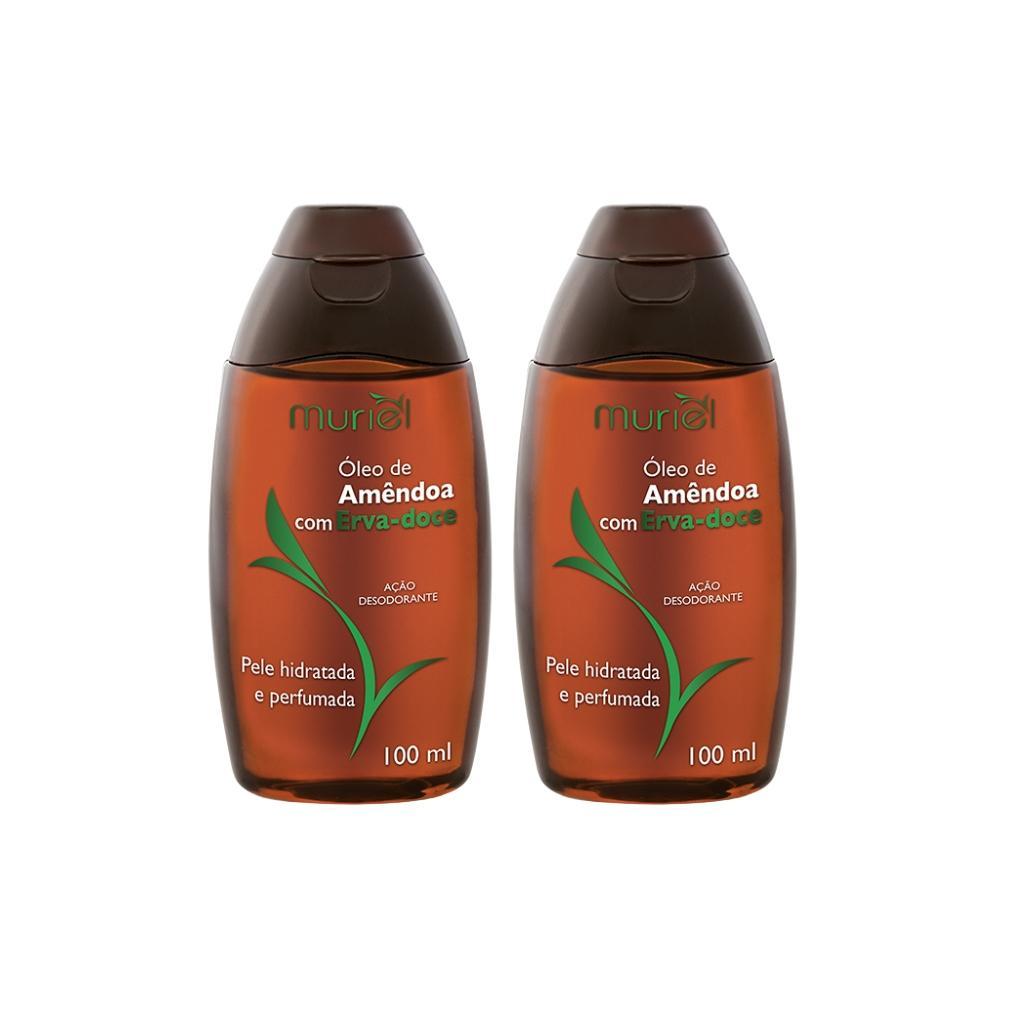 Miniatura Oleo Corporal Muriel 100Ml Amendoas Com Erva Doce- Kit C/2Un