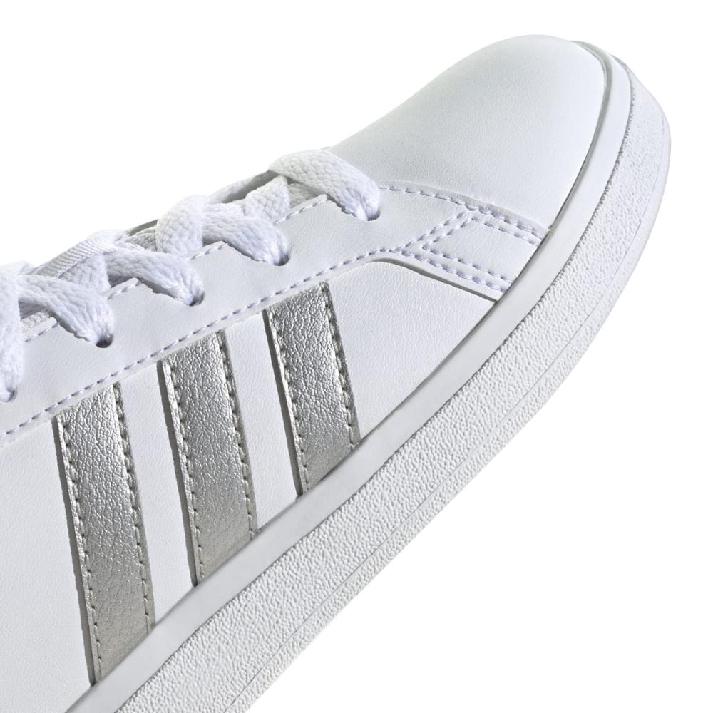 Tênis Adidas Grand Court 2.0 Juvenil BRANCO/PRATA - 26