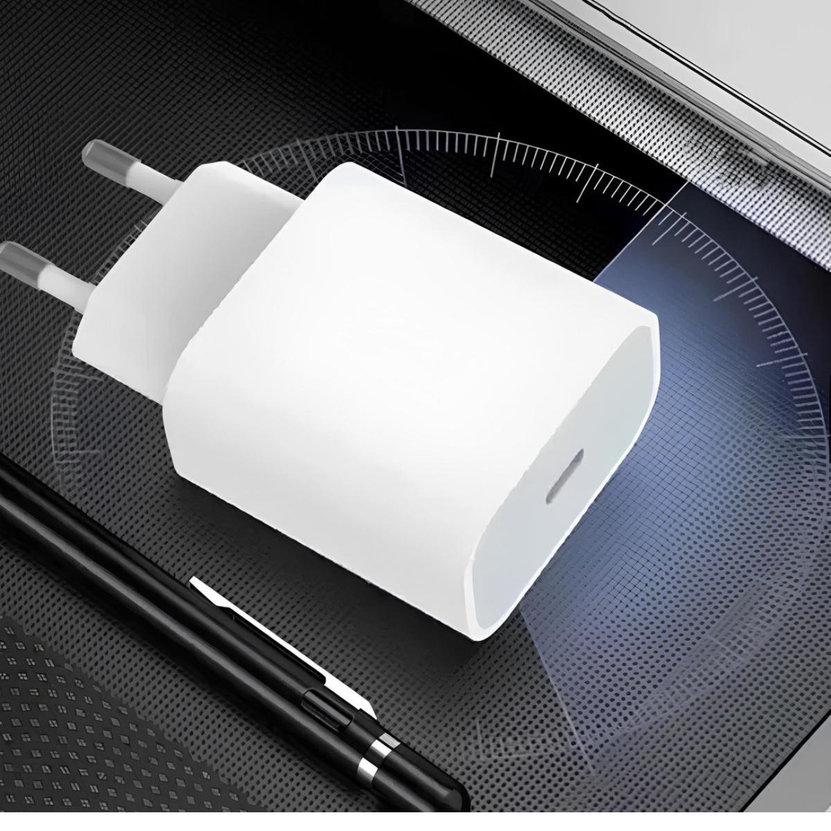 Miniatura Carregador Turbo Branco Compatível Com Samsung Tipo C