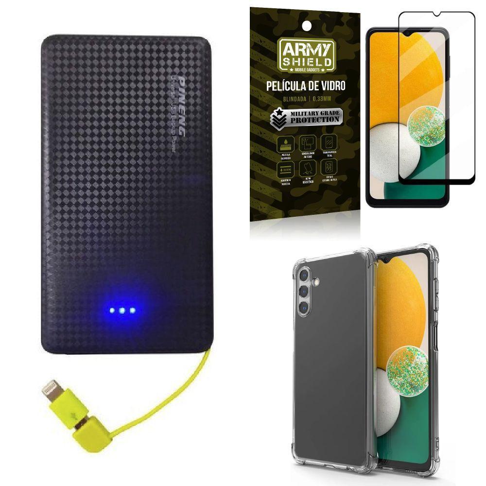 Miniatura Kit Capa Samsung A13 5G + Carregador Portátil 5K + Película