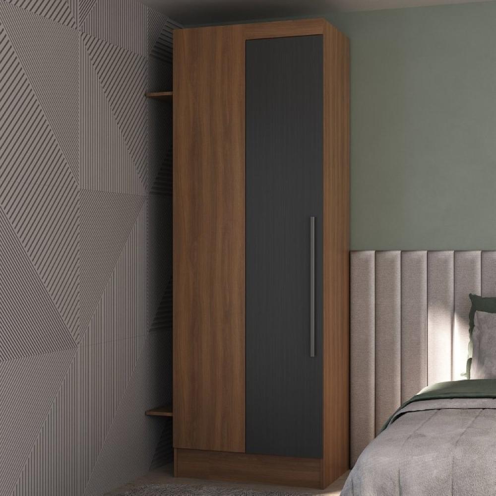 Guarda-Roupa Modulado Viena 6 Portas 6 Gavetas da Espresso Móveis Nogal/Grafite