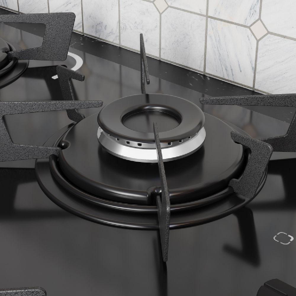 Miniatura Cooktop Itatiaia Electra 4 Bocas Vidro Preto BIVOLT 3700000351
