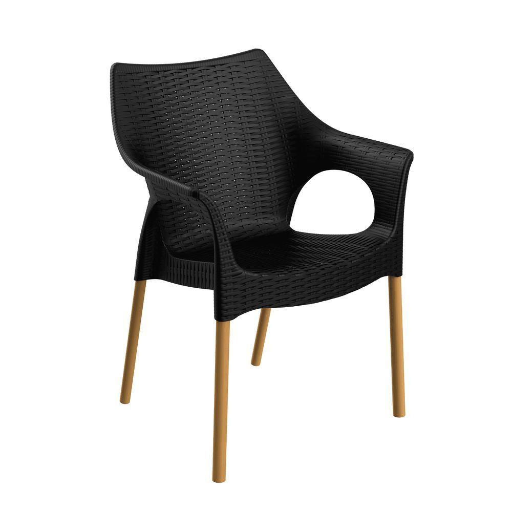 Miniatura Cadeira Relic Wood Cor Preto