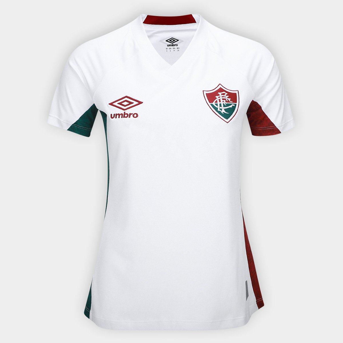 Miniatura Camisa Fluminense II 25/26 s/n Torcedor Umbro Feminina Branco+Vermelho - G