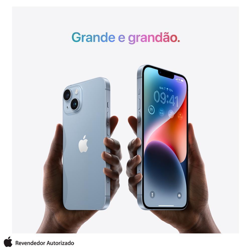 iPhone 14 Apple (128GB) Azul, Tela de 6,1", 5G e Câmera de 12MP Bivolt