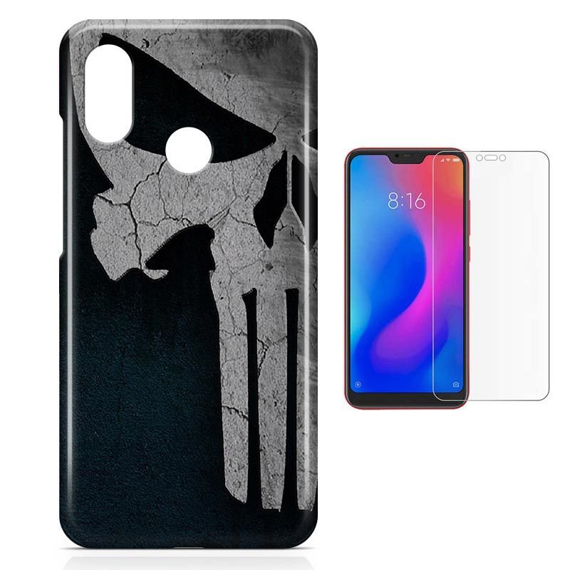 Miniatura Kit Capa Xiaomi Mi A2 Lite Punisher O Justiceiro E Pelicula
