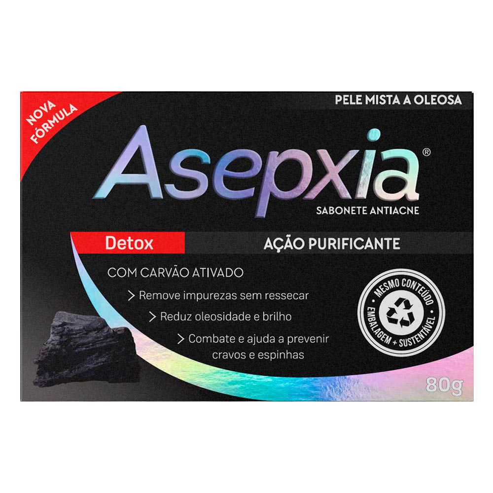 Miniatura Sabonete Antiacne Asepxia Detox 80g