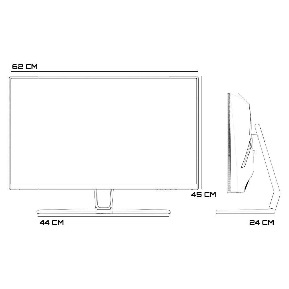 Miniatura Monitor Gamer Husky Storm 27' LED, Curvo, 180Hz, Full HD, 1ms, DisplayPort e HDMI, 99% sRGB, Adaptive Sync, Ajuste de Ângulo - HGMT001