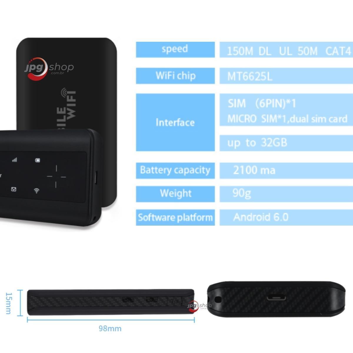 Mini Roteador 3G 4G Wifi 150Mbps Alta Velocidade Portátil