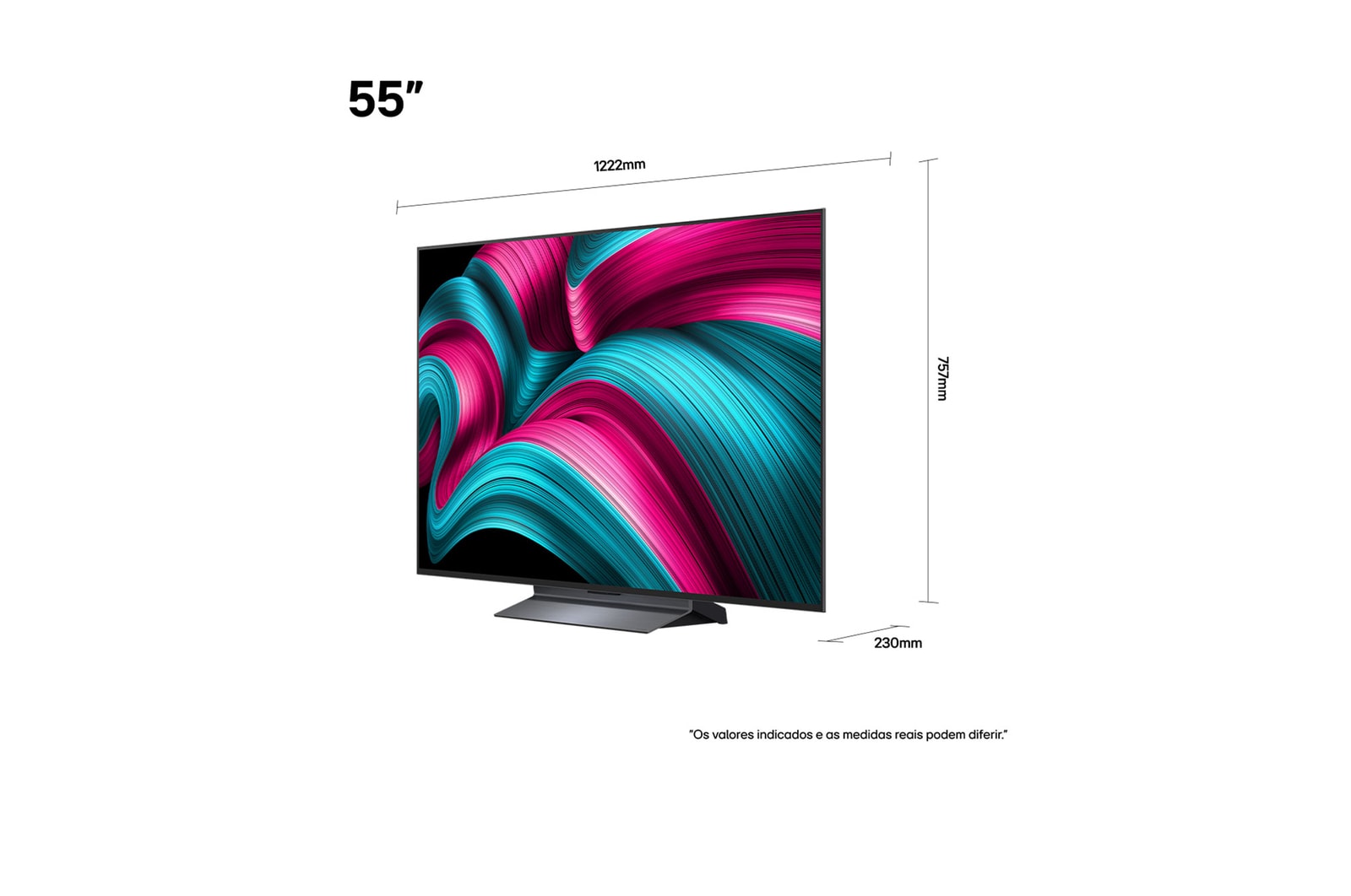 Smart TV LG OLED evo AI C5 55 Polegadas (OLED55C5PSA): brilho incomparável e imagem perfeita em 4K 12 meses - 55 " - 110v/220v