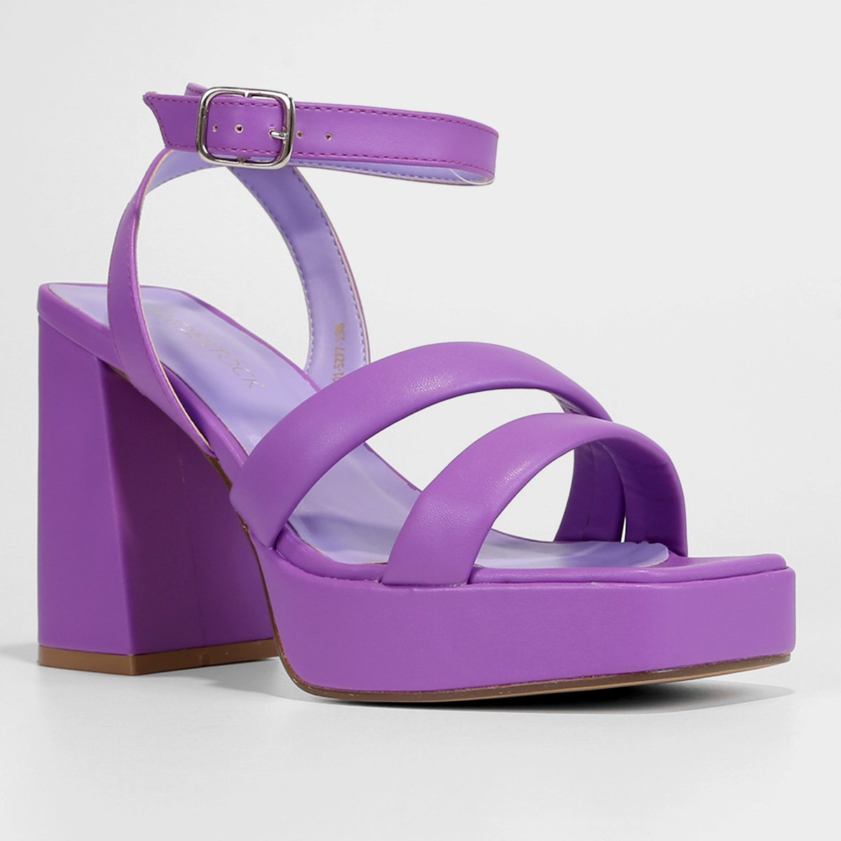 Miniatura Sandália Shoestock Tiras Comfy Meia Pata Feminina Roxo - 35