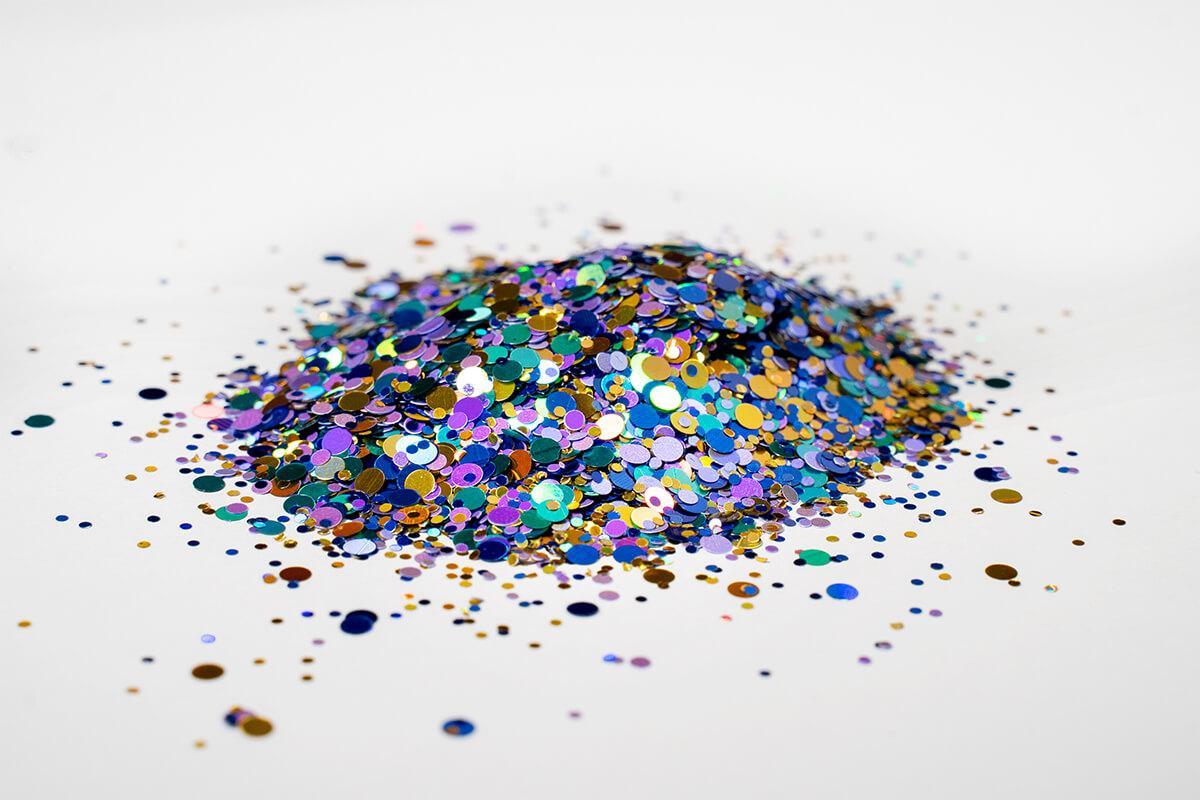 Miniatura Glitter Em Flocos Flores Ag 50G