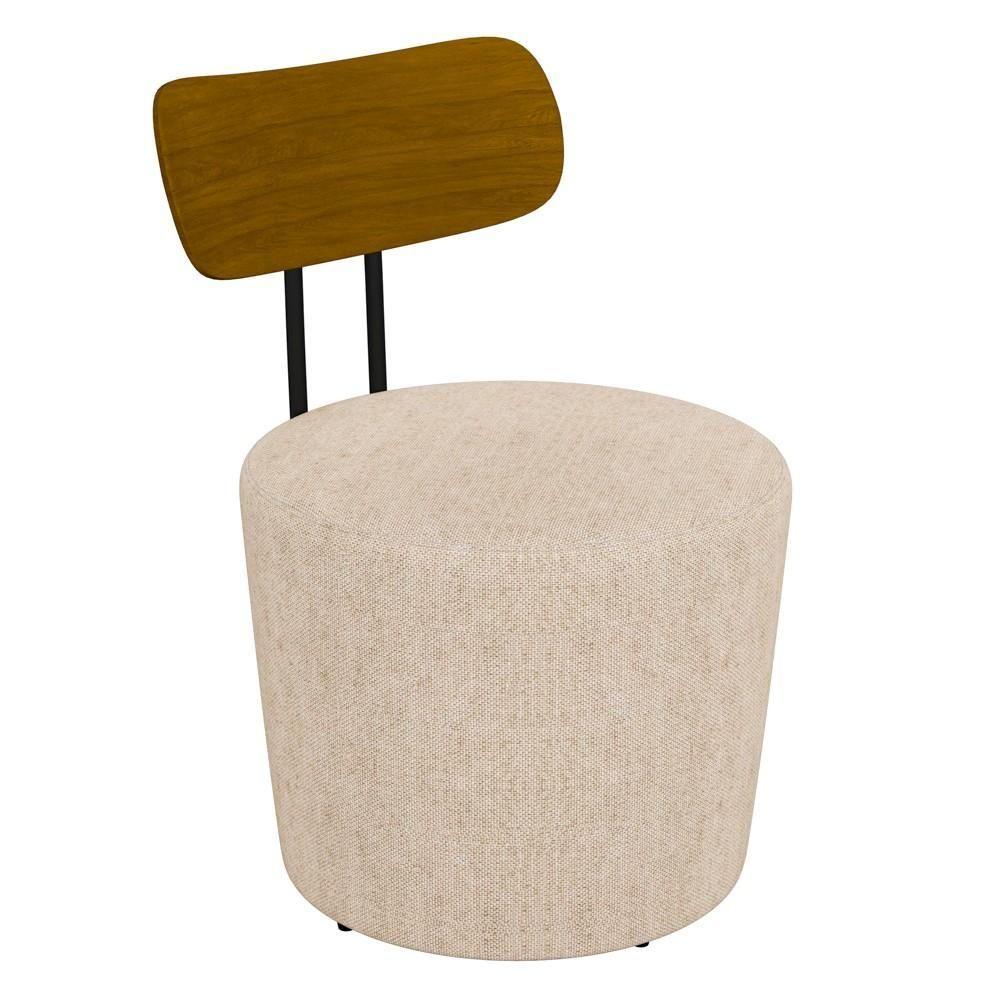 Miniatura Kit 2 Poltronas Decorativas Redondas 53cm Le Moon M22 Linho Cru - Mpozenato