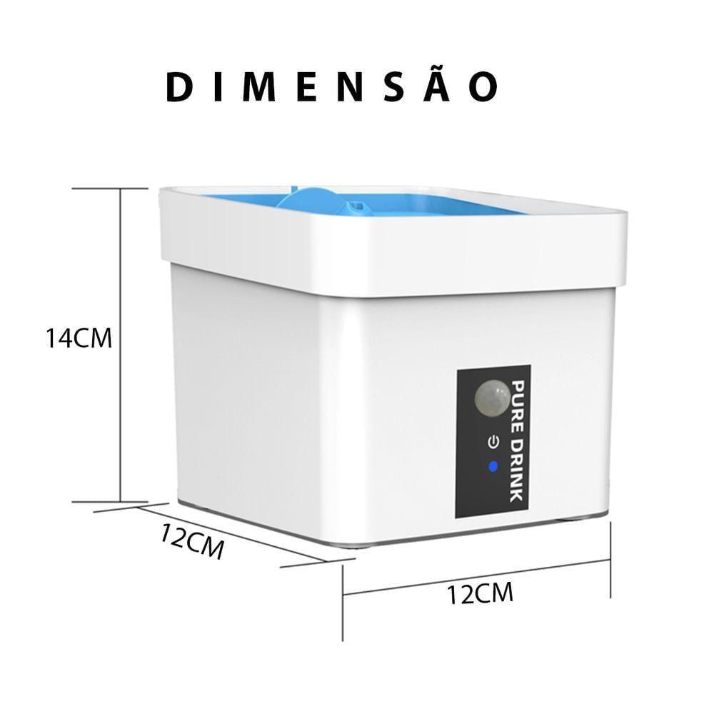 Bebedouro Fonte Agua Automatico Sensor 1,5 Litros Pet Gato Cachorro Caes Filtro Limpeza Purifica