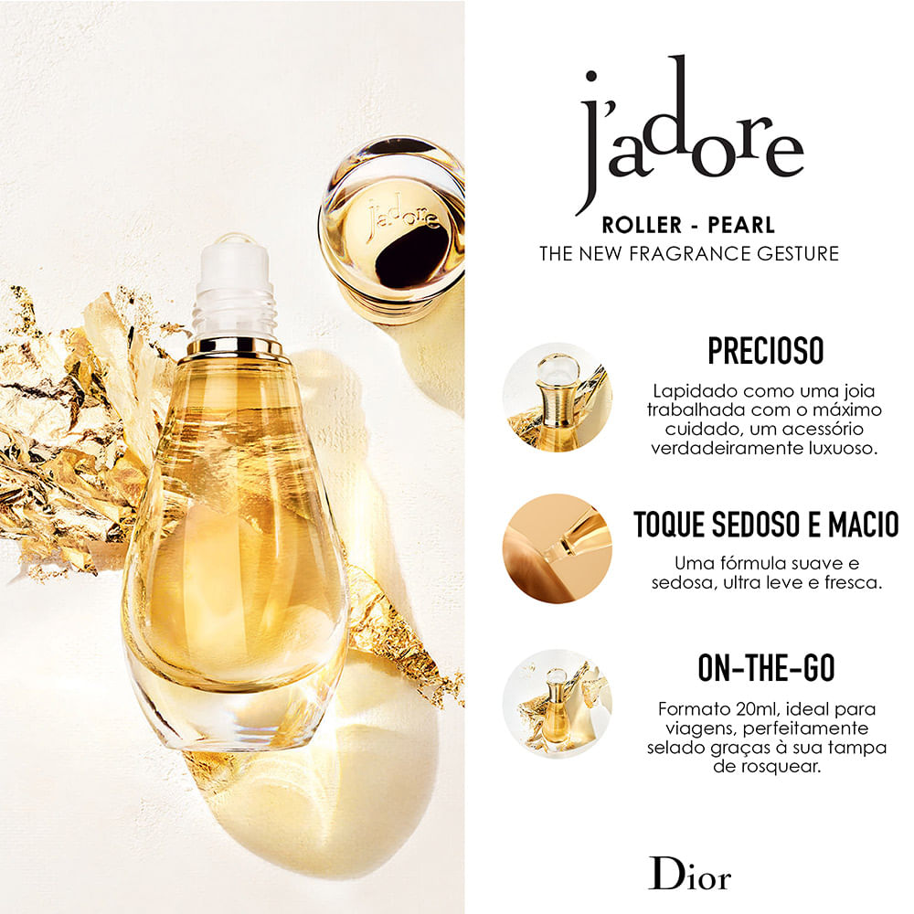 Miniatura J’adore Roller Pearl Dior Perfume Feminino - Eau de Parfum 20ml