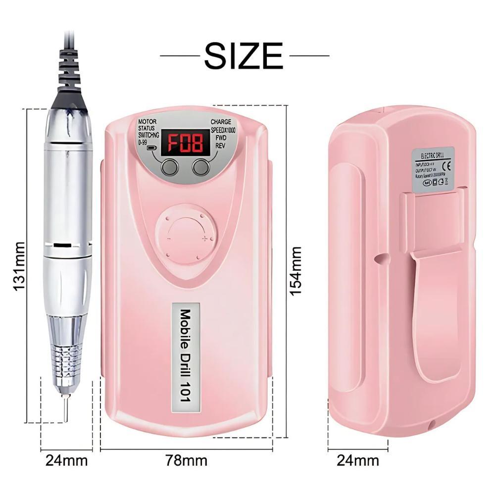 Miniatura Super Lixa Elétrica Unha Profissional Motor Unha Em Gel Sem