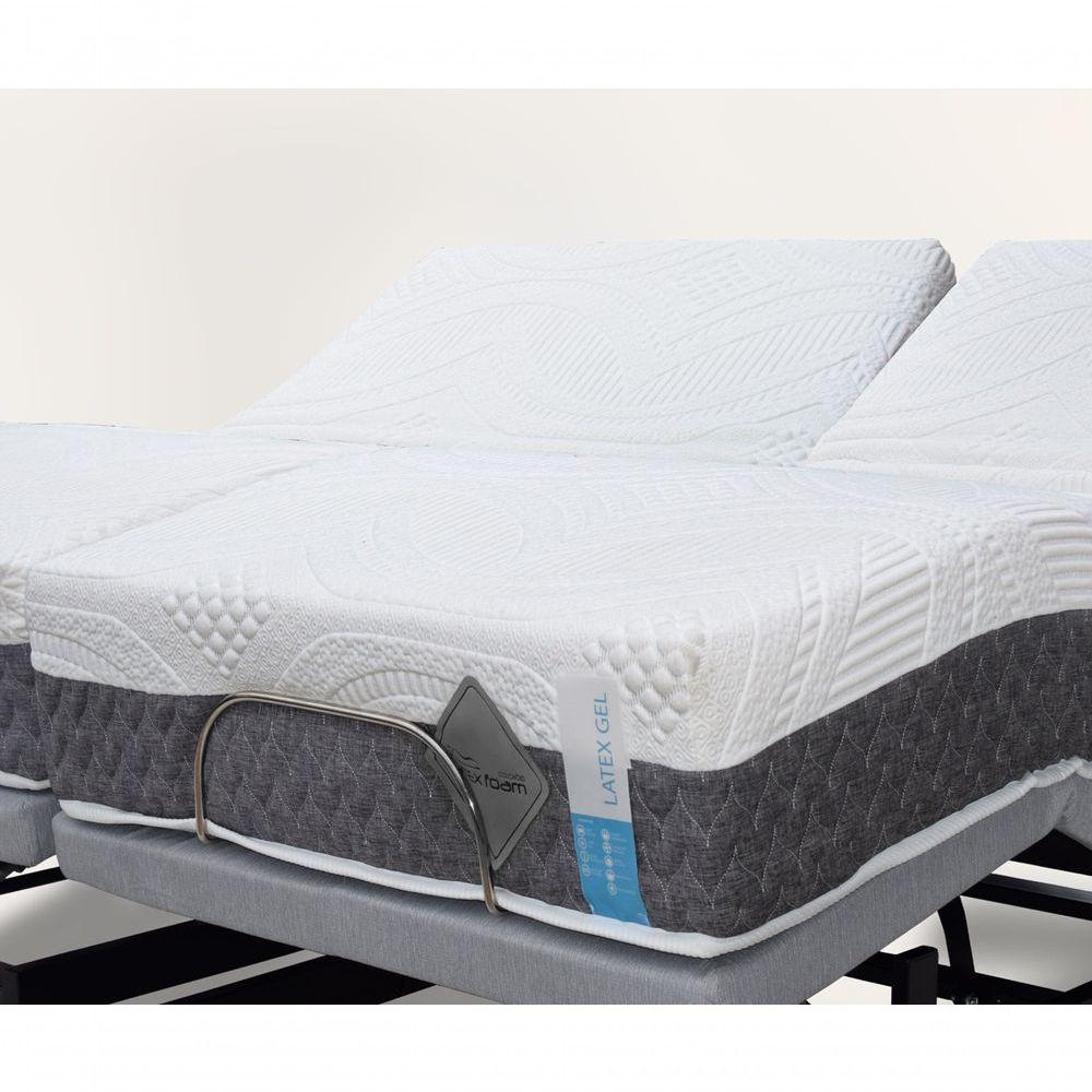 Colchão De Látex Articulado Cinza 28cm Queen 160x200cm