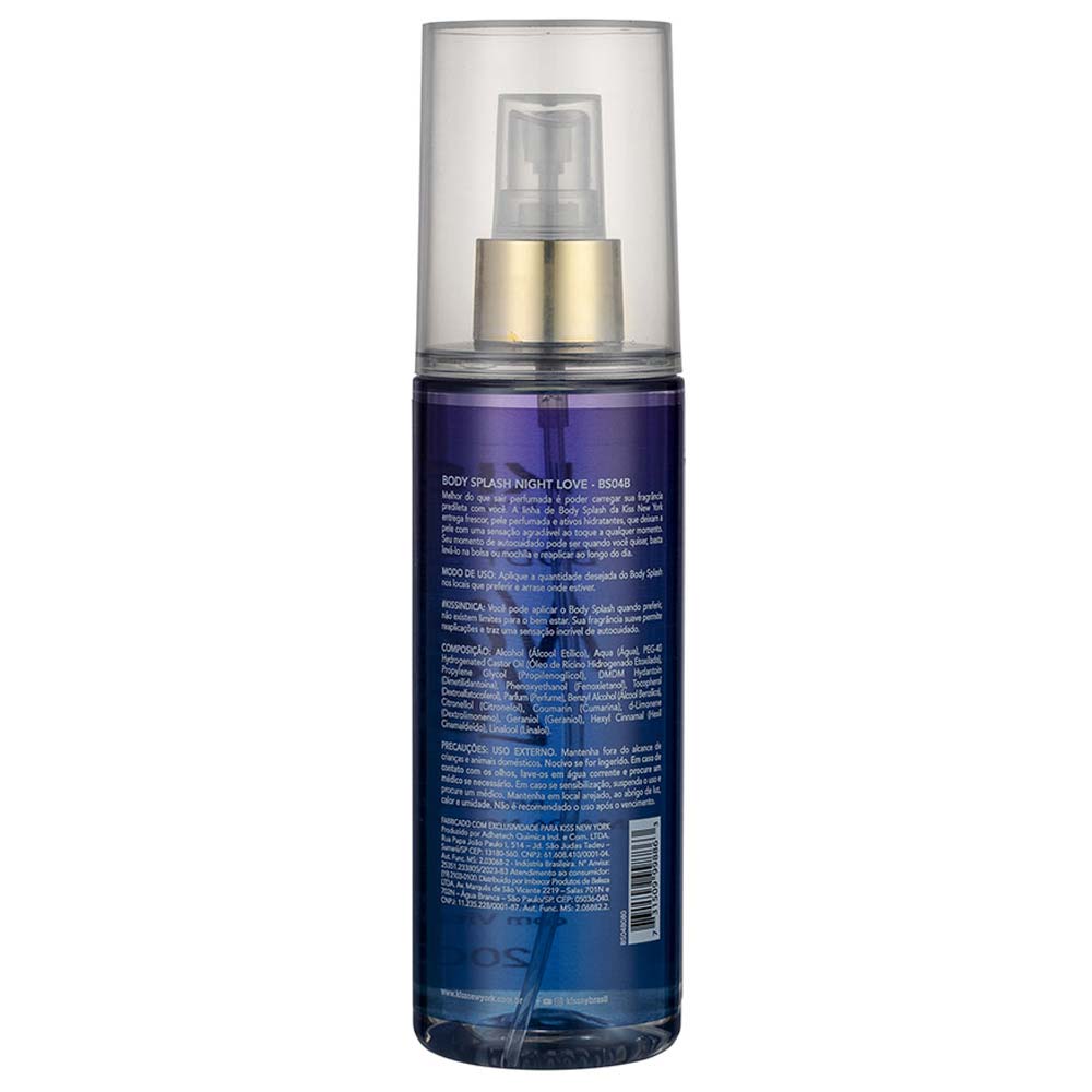 Miniatura Body Splash Night Love Kiss New York Perfume Corporal 200ml
