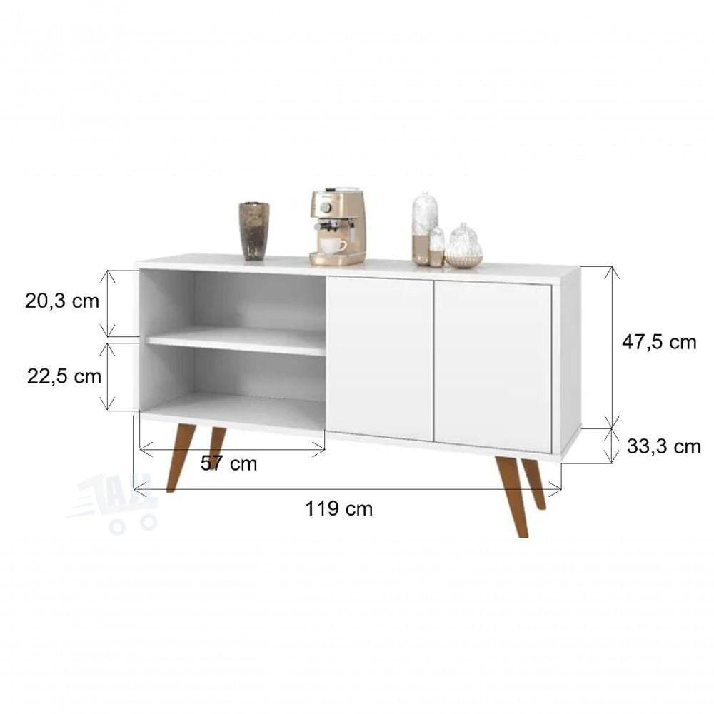 Miniatura Buffet Com 2 Portas & 4 Pés Palito Para Sala De Estar