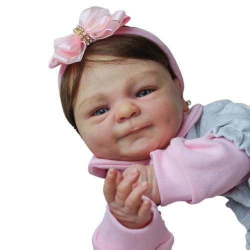 Miniatura Bebe Reborn Menina Boneca Silicone Realista