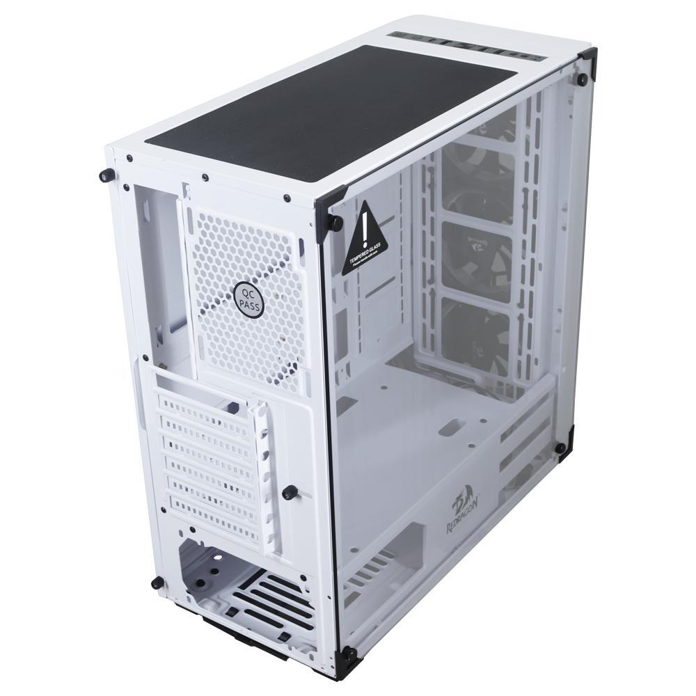 Gabinete Gamer Redragon Wheeljack Branco Vidro S/Fan Gc-606W