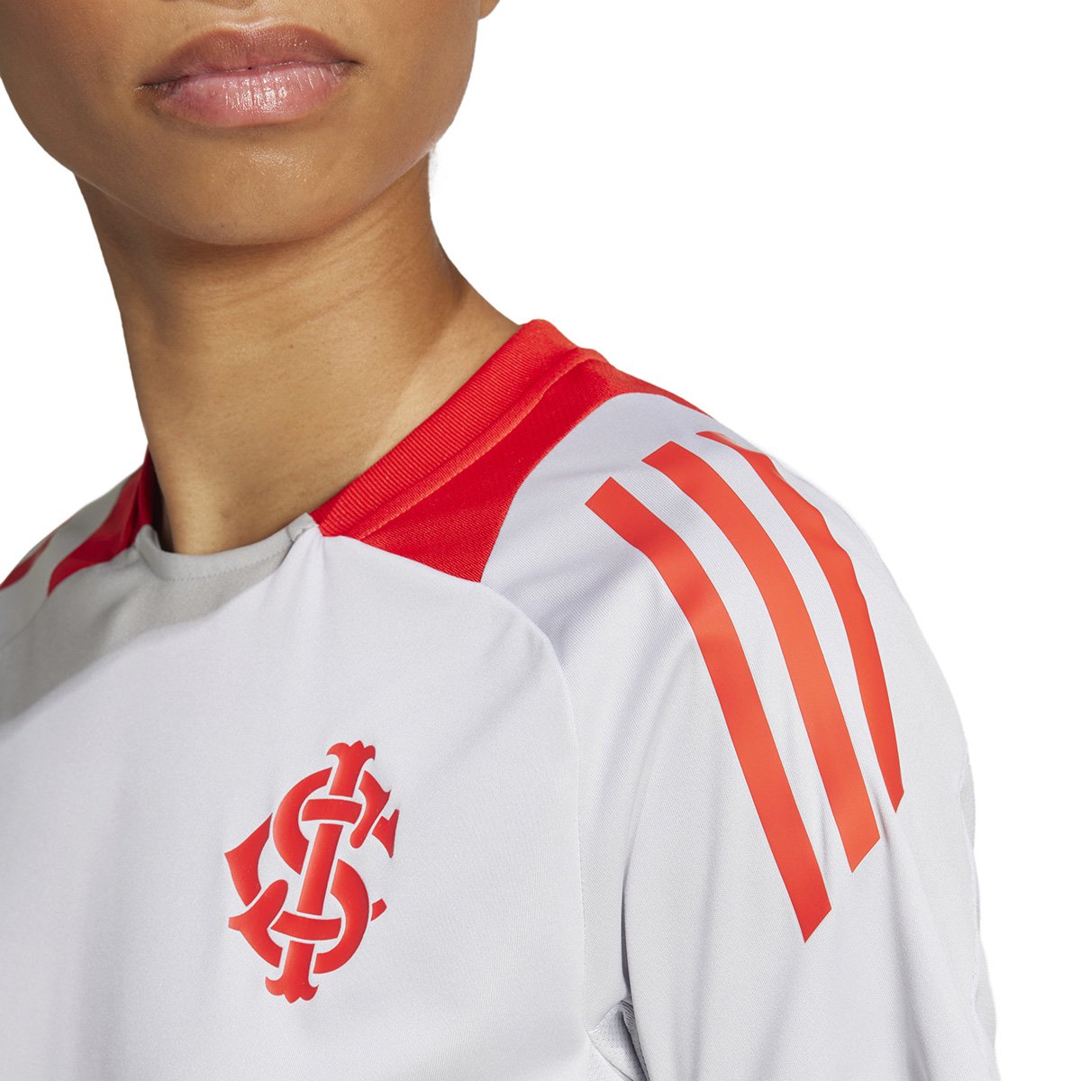 Camisa Internacional 25/26 Treino Adidas Feminina Cinza - EP