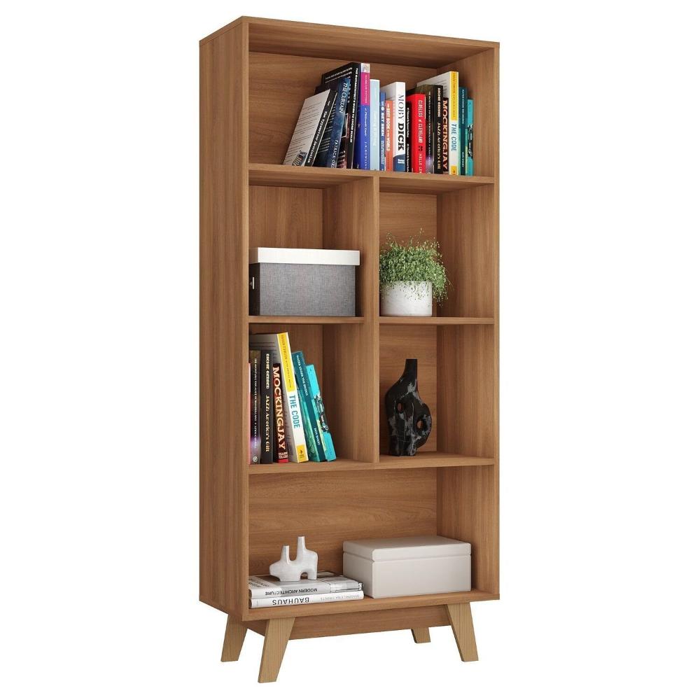 Miniatura Estante para Quarto Livreiro 1 Porta Maven Espresso Móveis Nogal