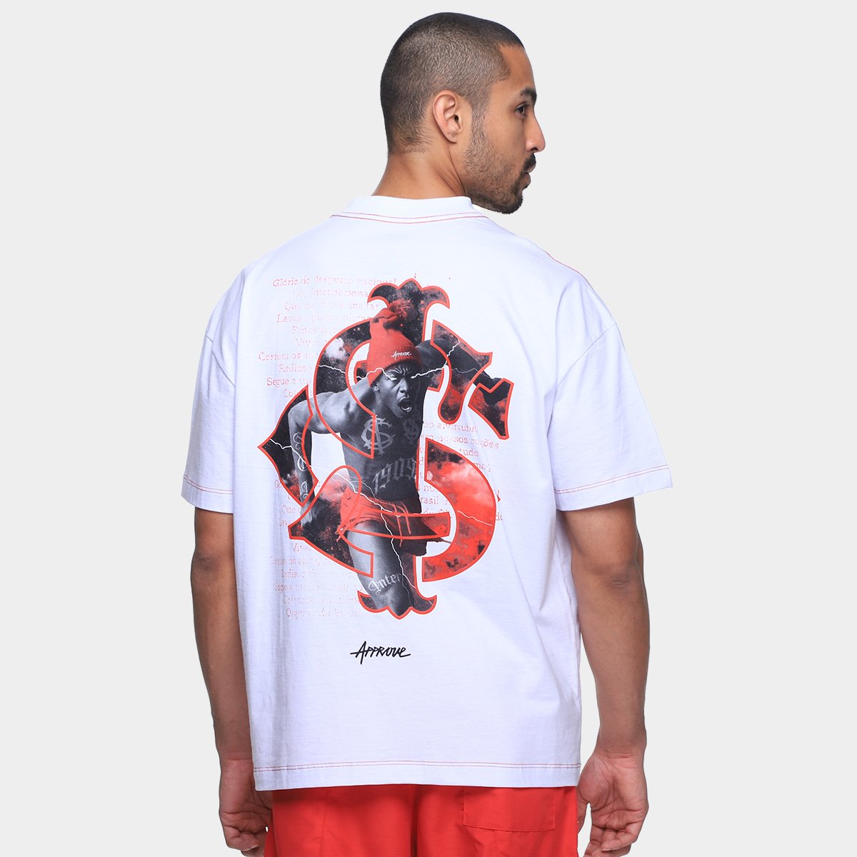 Miniatura Camiseta Internacional Approve Huge Saci Branco - EGG