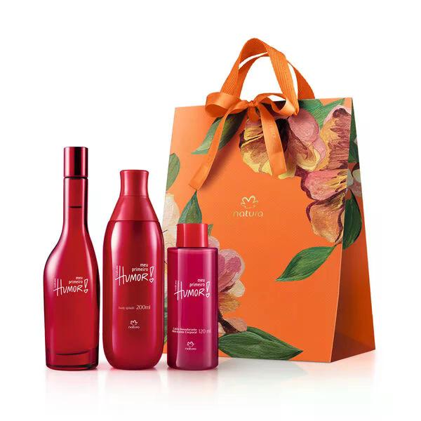 Miniatura Presente Dia das Mães Natura Meu Primeiro Humor + Desodorante Colônia +  Body Splash + Hidratante