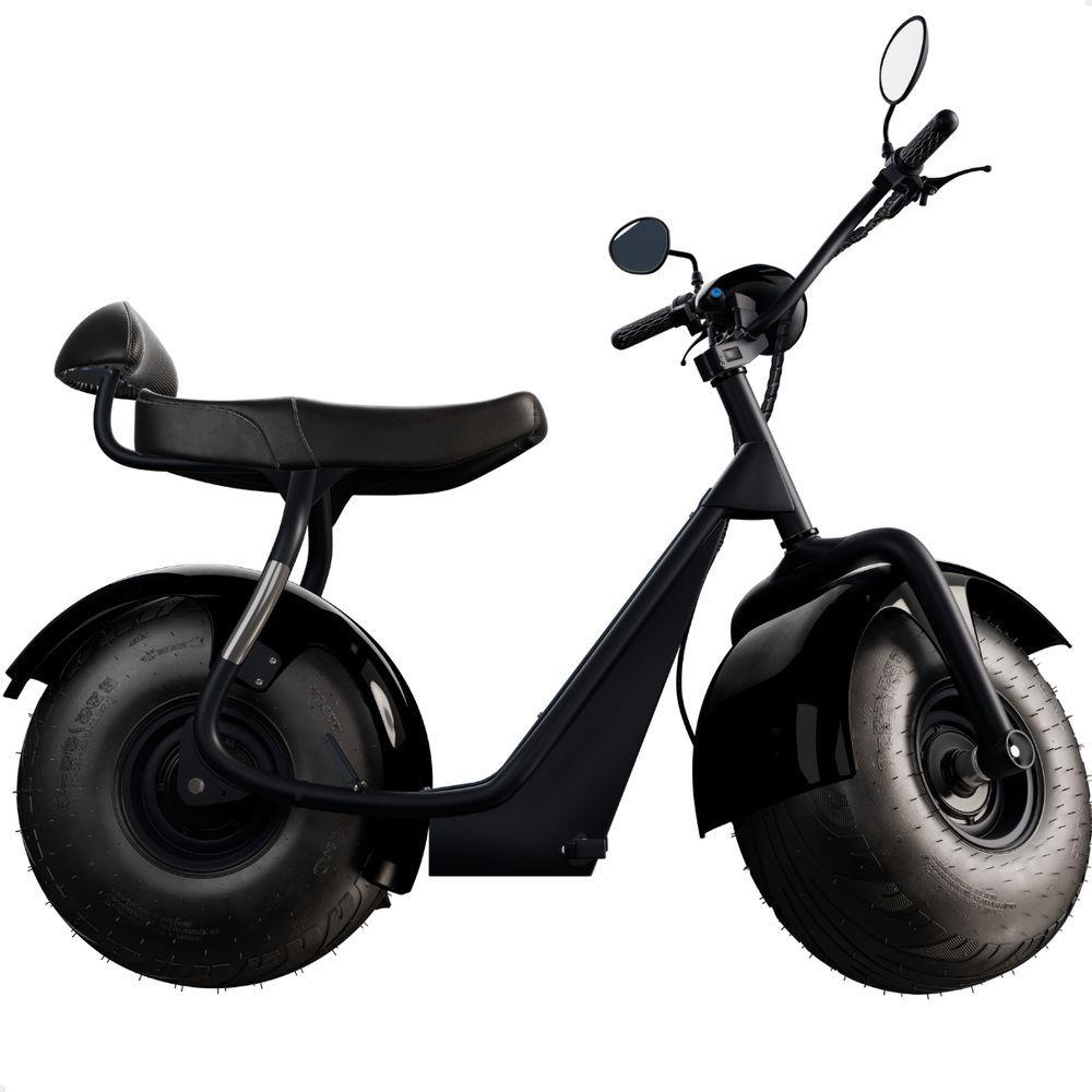 Miniatura Scooter Elétrica 1000w Tui 2 Lugares Autonomia 60km Sem Cnh Preto