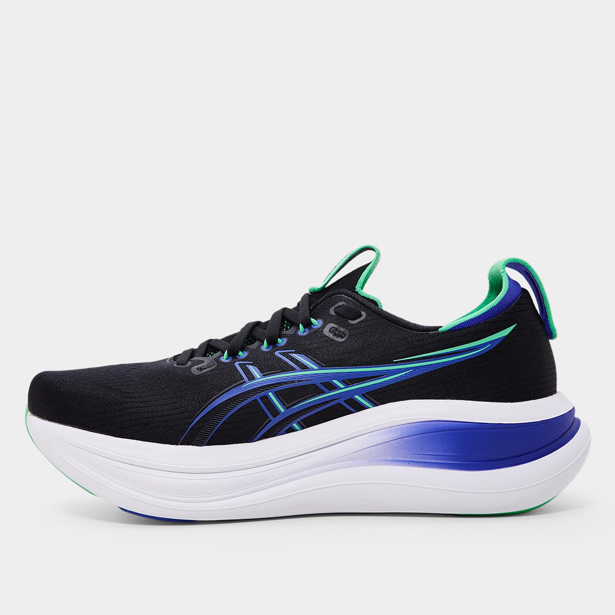 Miniatura Tênis Asics Gel-Nimbus 28 Masculino Preto+Azul - 38