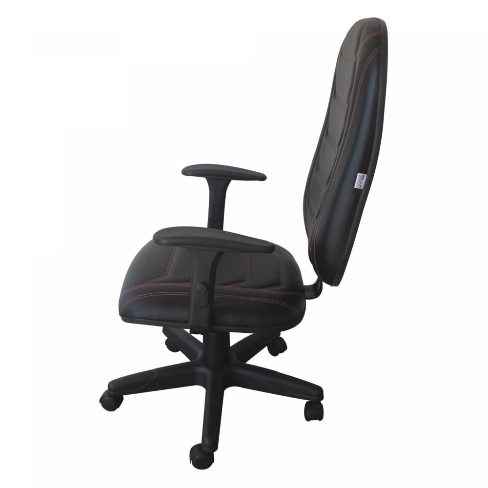 Cadeira Gamer Spider Braço Regulável Modelo Presidente Ecoflex Costura Laranja