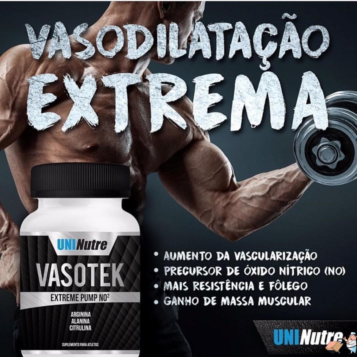Vasotek Dilatação De Veia - Suplemento Para Atletas-120 Cáps Suplemento - Original - Cápsulas - Suplementação - Saúde - Uninutre