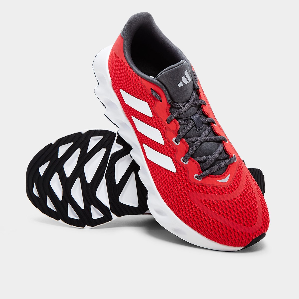 Miniatura Tênis Adidas Switch Run Masculino Vermelho+Branco - 39