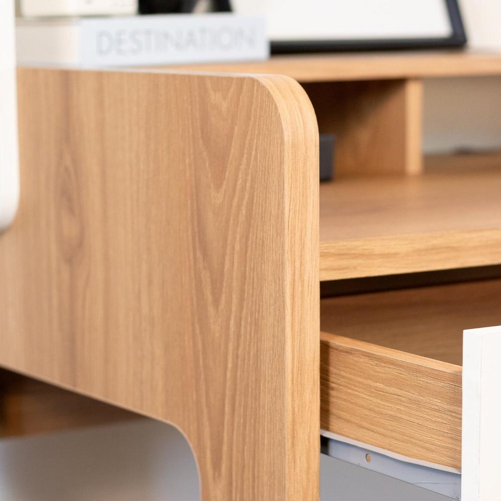 Escrivaninha 2 Gavetas 128cm Home Office Flexus Branco