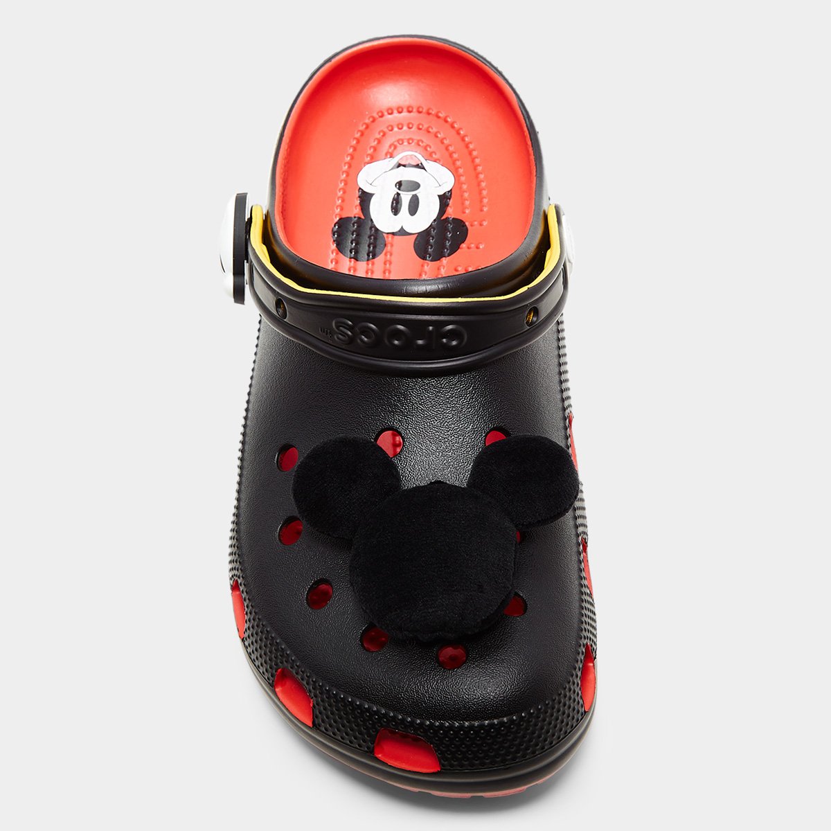 Miniatura Sandália Crocs Mickey I Am Classic Clog Vermelho - 35