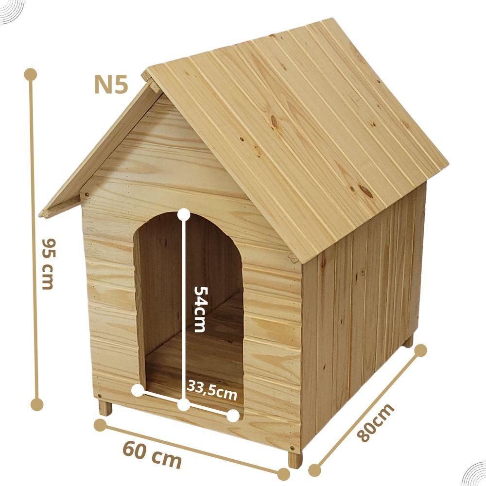 Miniatura Casinha De Cachorro De Madeira Sem Pintura Simples Extra Grande N5