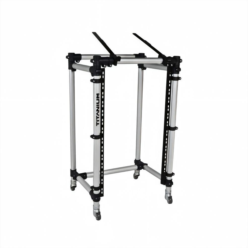 Miniatura Rack Para Mesa De Som Rt100 Titanium Racks Em Alumínio Fosco