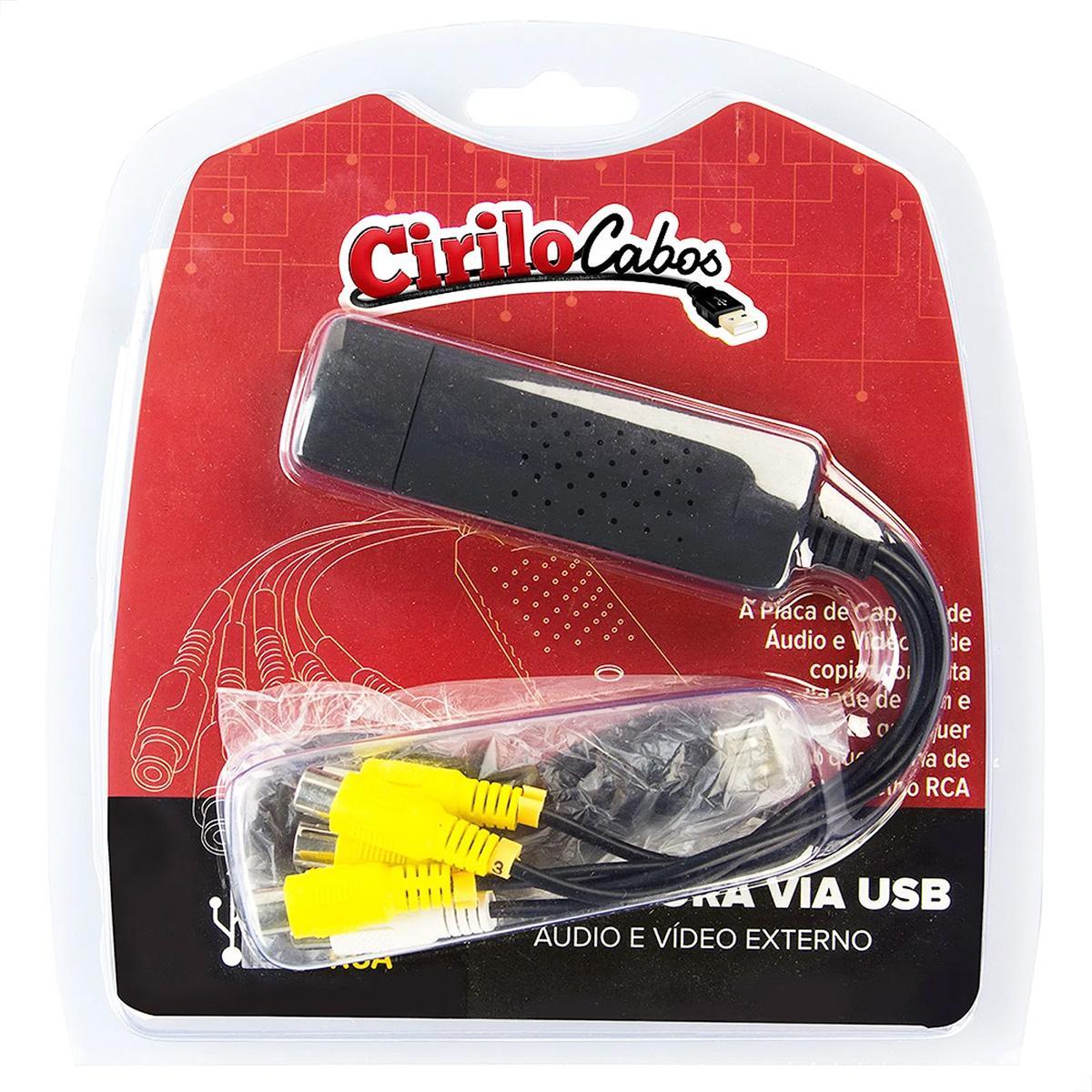 Miniatura Placa de Captura de Vídeo HD USB- Cirilo Cabos